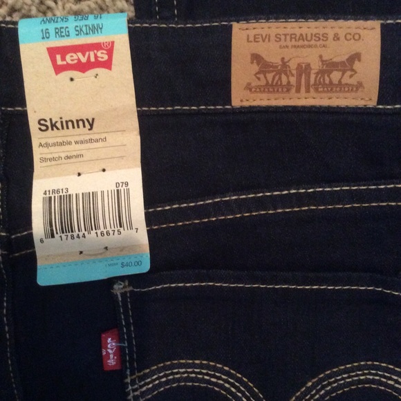 NWT Levi’s Skinny Jeans, Sz 16R Girls - Picture 9 of 9